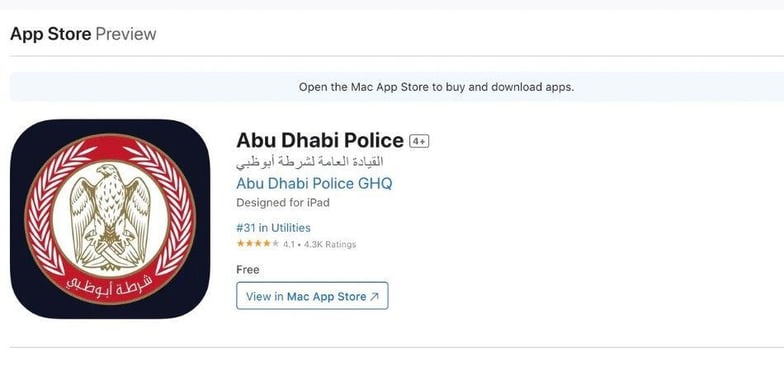 Abu Dhabi Police Website And App