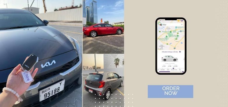 Order your rental car through eZhire app