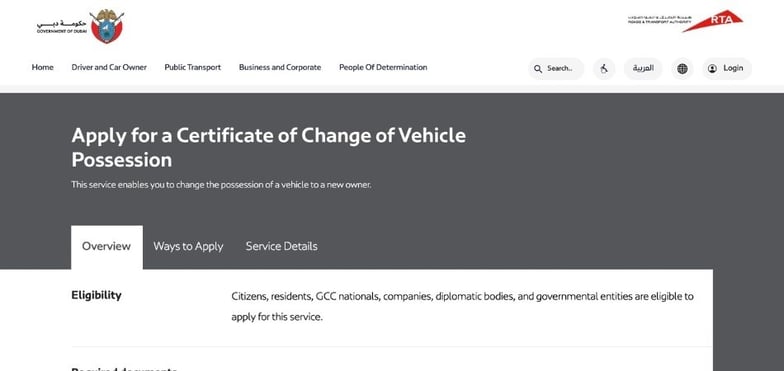 Step-by-StepApplicationProces,To Getting Your RTA Vehicle Possession Certificate