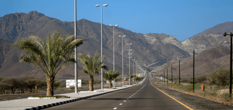 speed limits on more than 10 roads in Fujairah